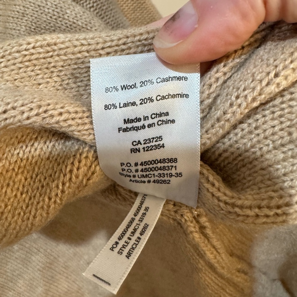 Babaton Beekman Wool Cashmere Open Front Cardigan Size L - Picture 7 of 9